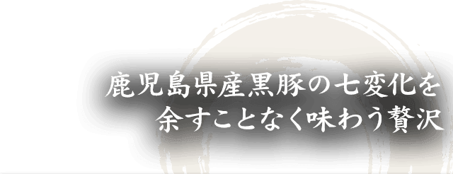 鹿児島県産黒豚の七変化を