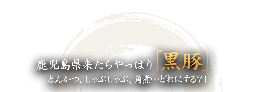 鹿児島県来たらやっぱり黒豚